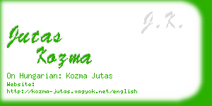 jutas kozma business card